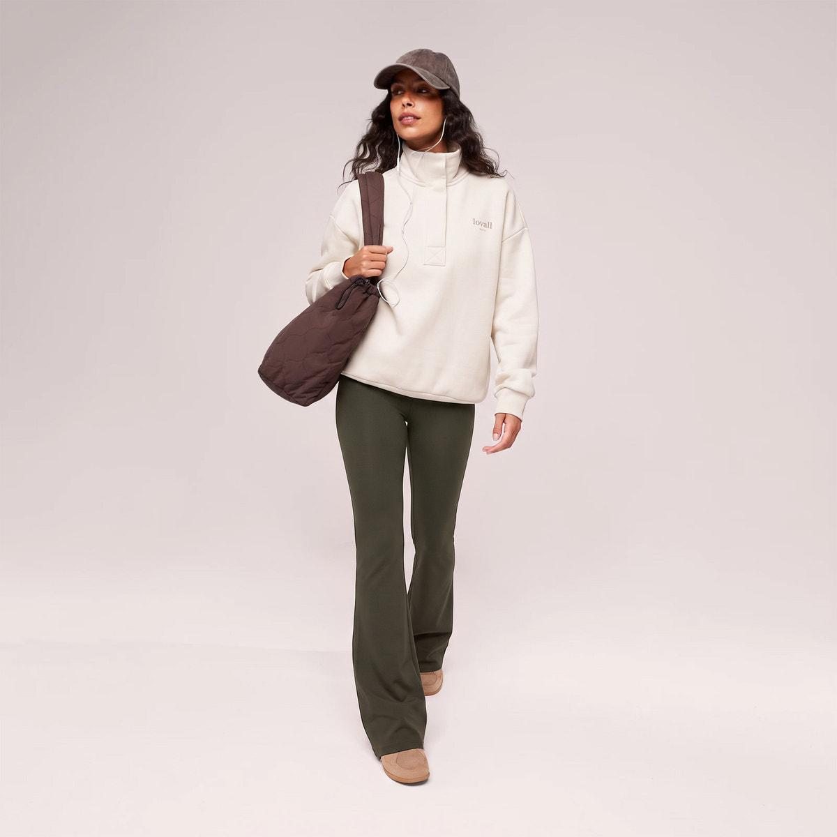 Legging taille haute d'hiver - Olive intense
