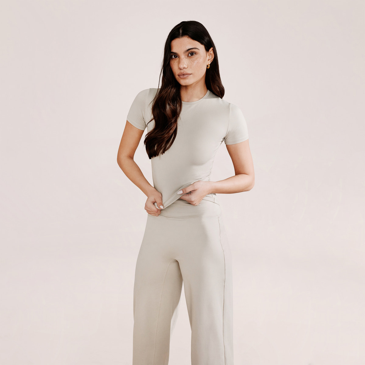 Pantalon large du quotidien ultime - Beige avoine