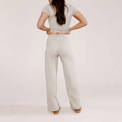 Pantalon large du quotidien ultime - Beige avoine