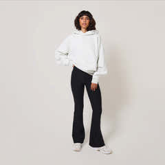 Sweat à capuche oversize épais - Gris clair chiné