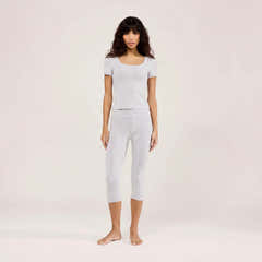 Capri Lightweight Leggings - Light Grey