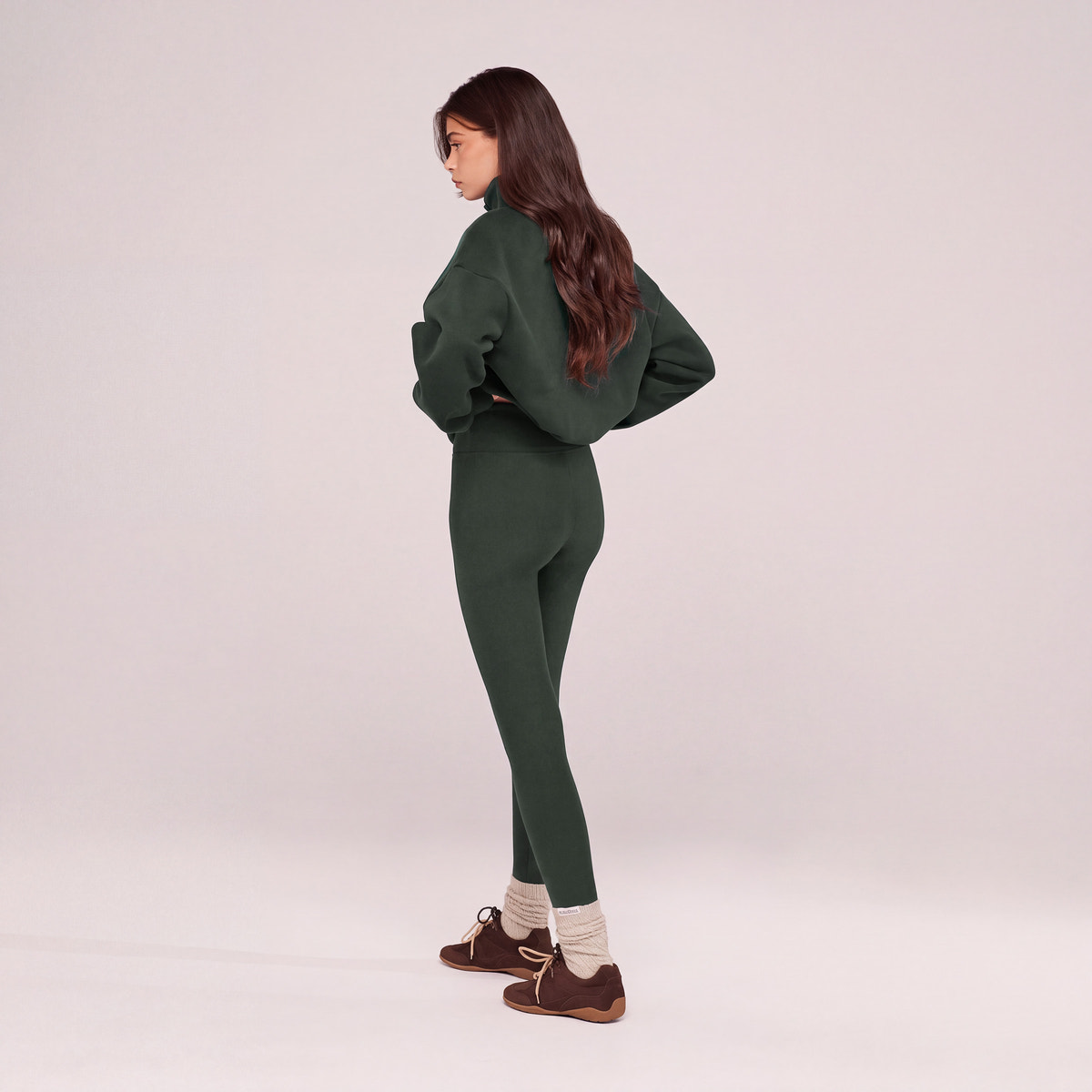 Legging taille haute d'hiver - Pin