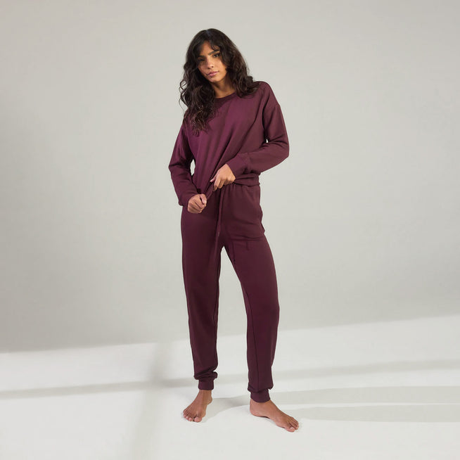 Pantalon de jogging Lounge-Luxe - Dark Cherry