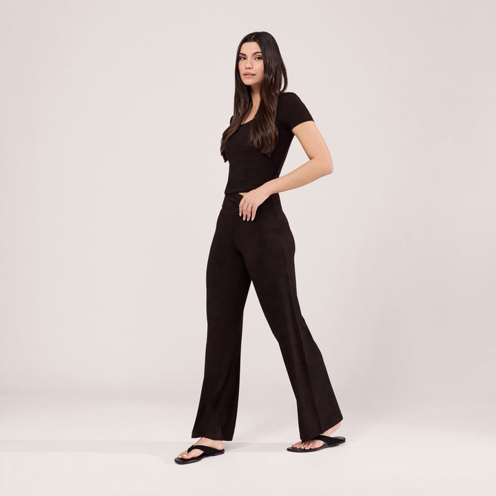 Pantalon léger ample - Café Noir