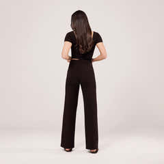 Pantalon léger ample - Café Noir