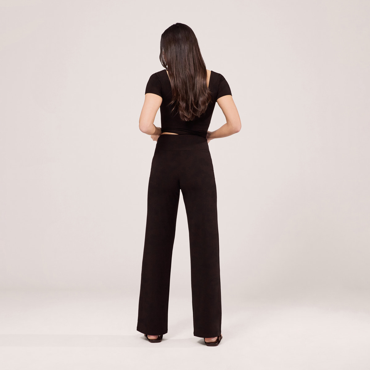 Pantalon léger ample - Café Noir