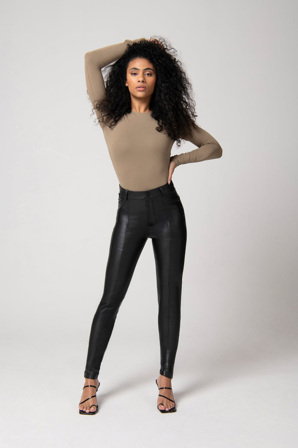 Pantalon en similicuir - Noir