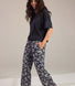 Ensemble de pyjama tout doux grande taille - Noir Floral