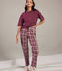 Ensemble de pyjama pur coton - Burgunder Check