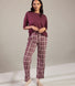 Ensemble de pyjama pur coton - Burgunder Check