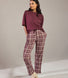 Ensemble de pyjama pur coton - Burgunder Check