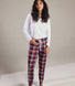 Ensemble de pyjama tout doux grande taille - Marine & Rouge Check