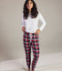 Ensemble de pyjama tout doux grande taille - Marine & Rouge Check