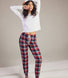Ensemble de pyjama tout doux grande taille - Marine & Rouge Check