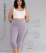 Legging léger court grande taille - Mauve