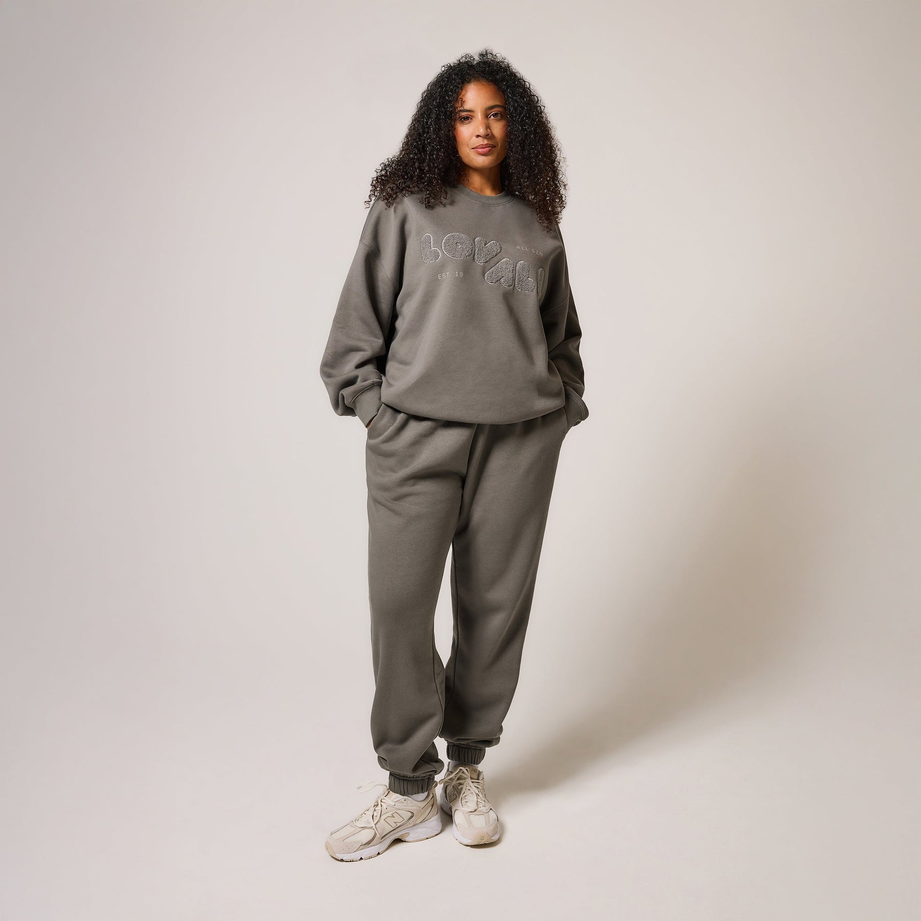 ALL SZN pantalon de jogging biologique à revers - Slate Green