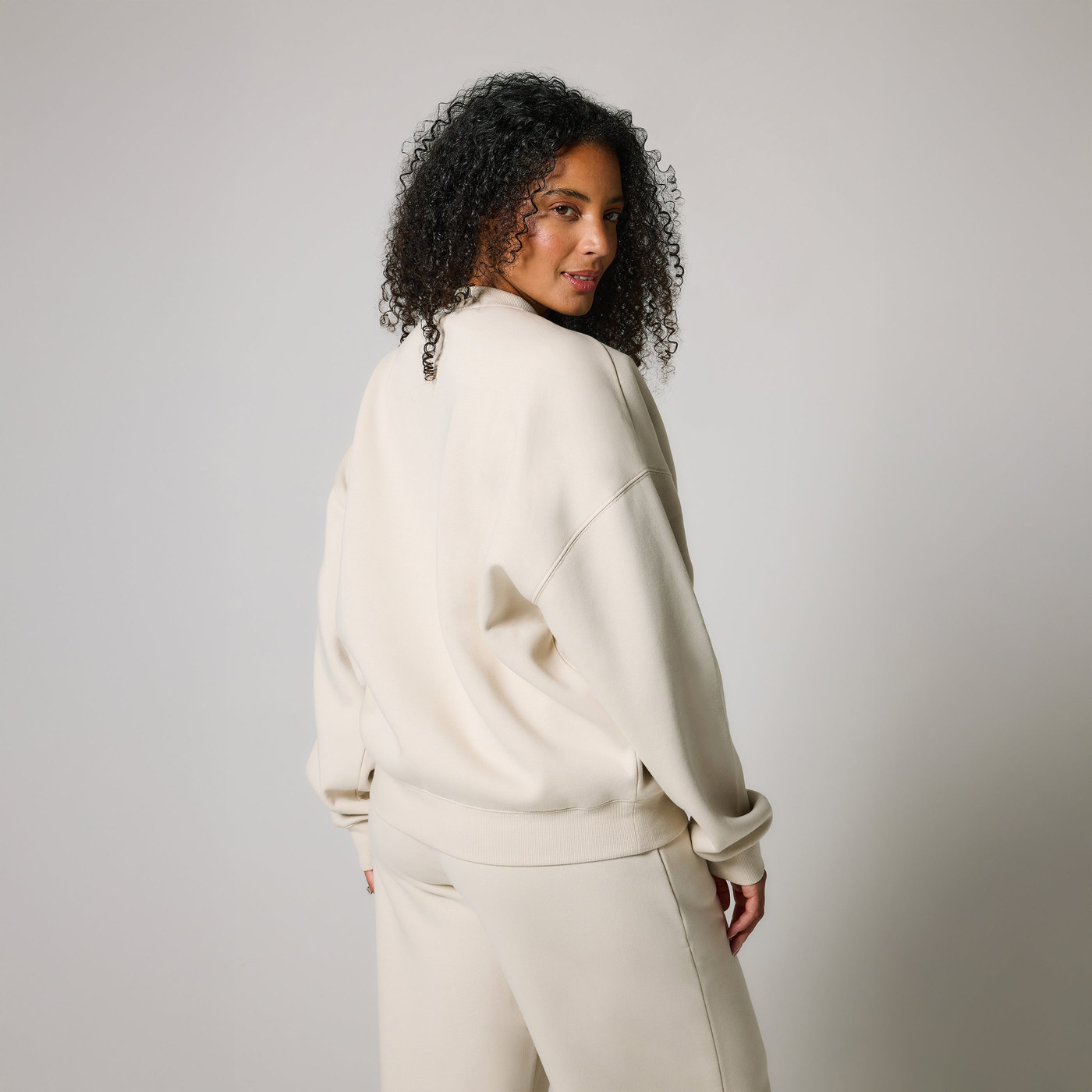 ALL SZN organique Sweat à Capuche Oversize grande taille Style 2 - Ecru