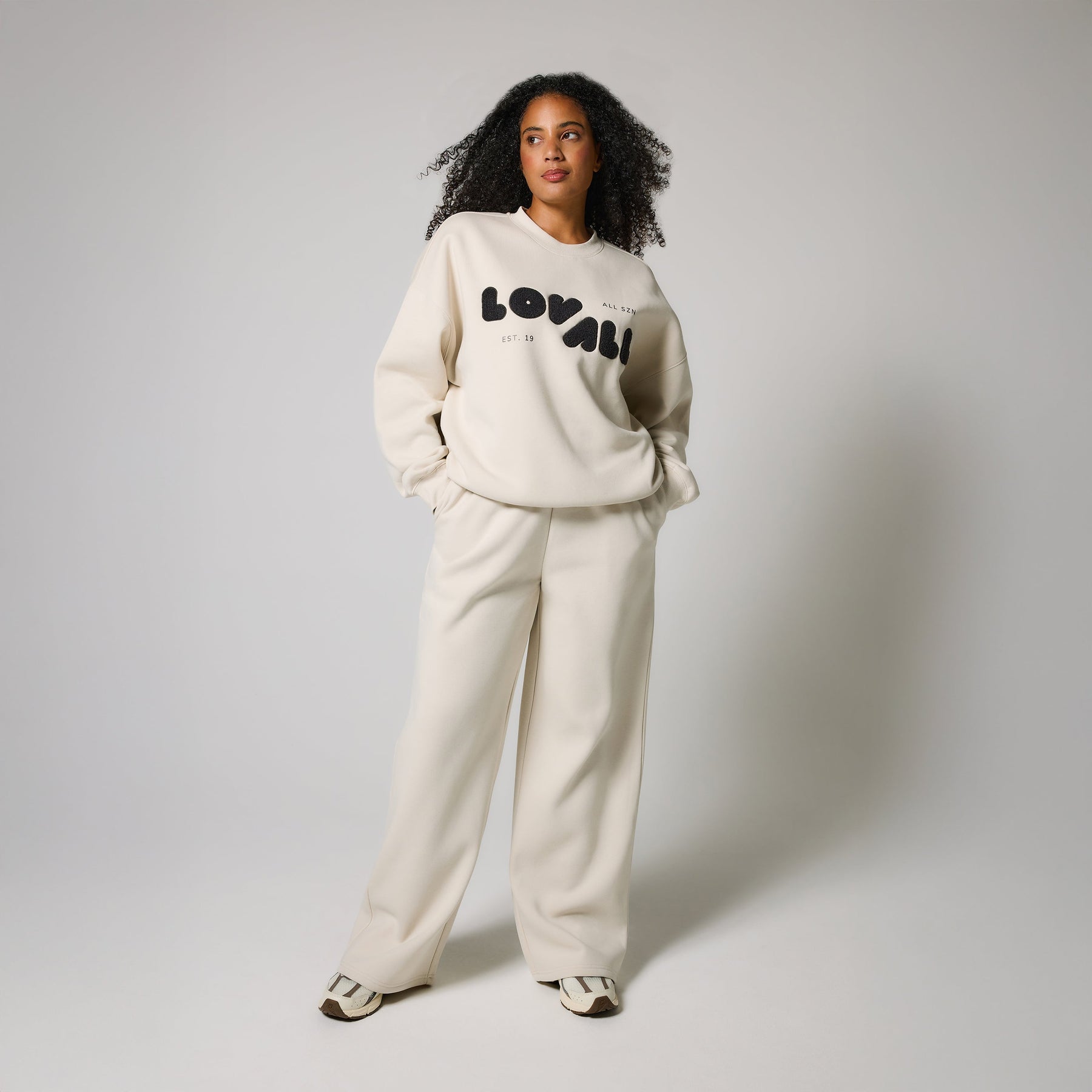 ALL SZN organique Sweat à Capuche Oversize grande taille Style 2 - Ecru
