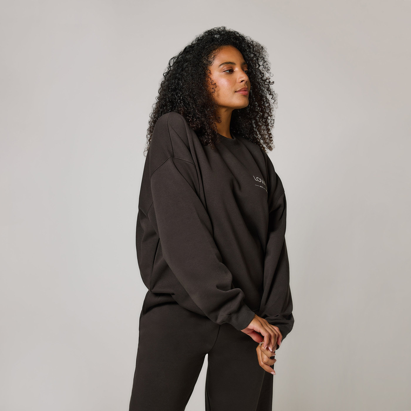 ALL SZN organique Sweat à Capuche Oversize Style 3 - Black Coffee