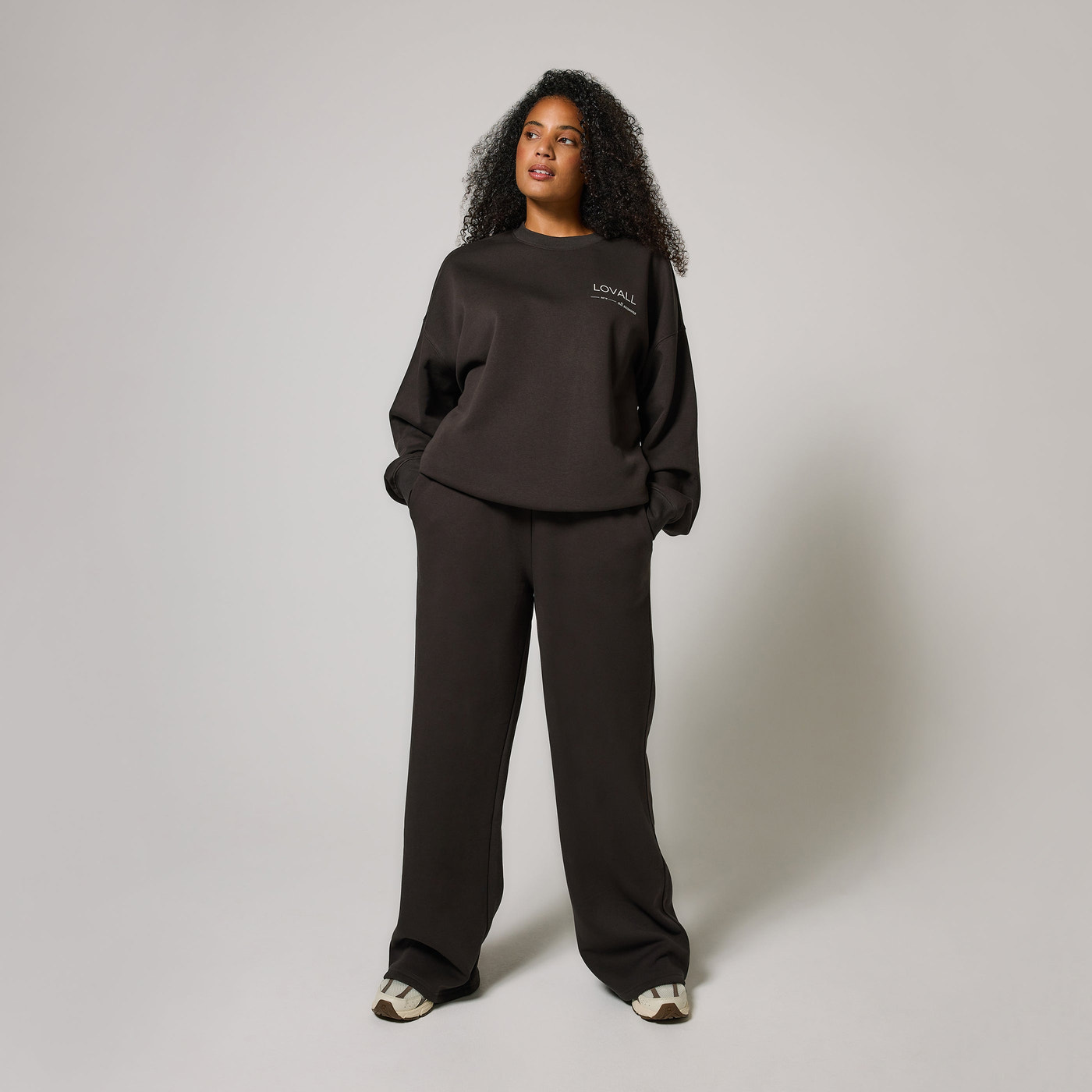 ALL SZN organique Sweat à Capuche Oversize Style 3 - Black Coffee