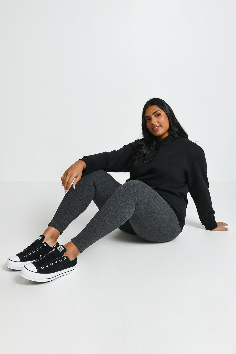 Sweat à capuche grande taille Everyday - Noir