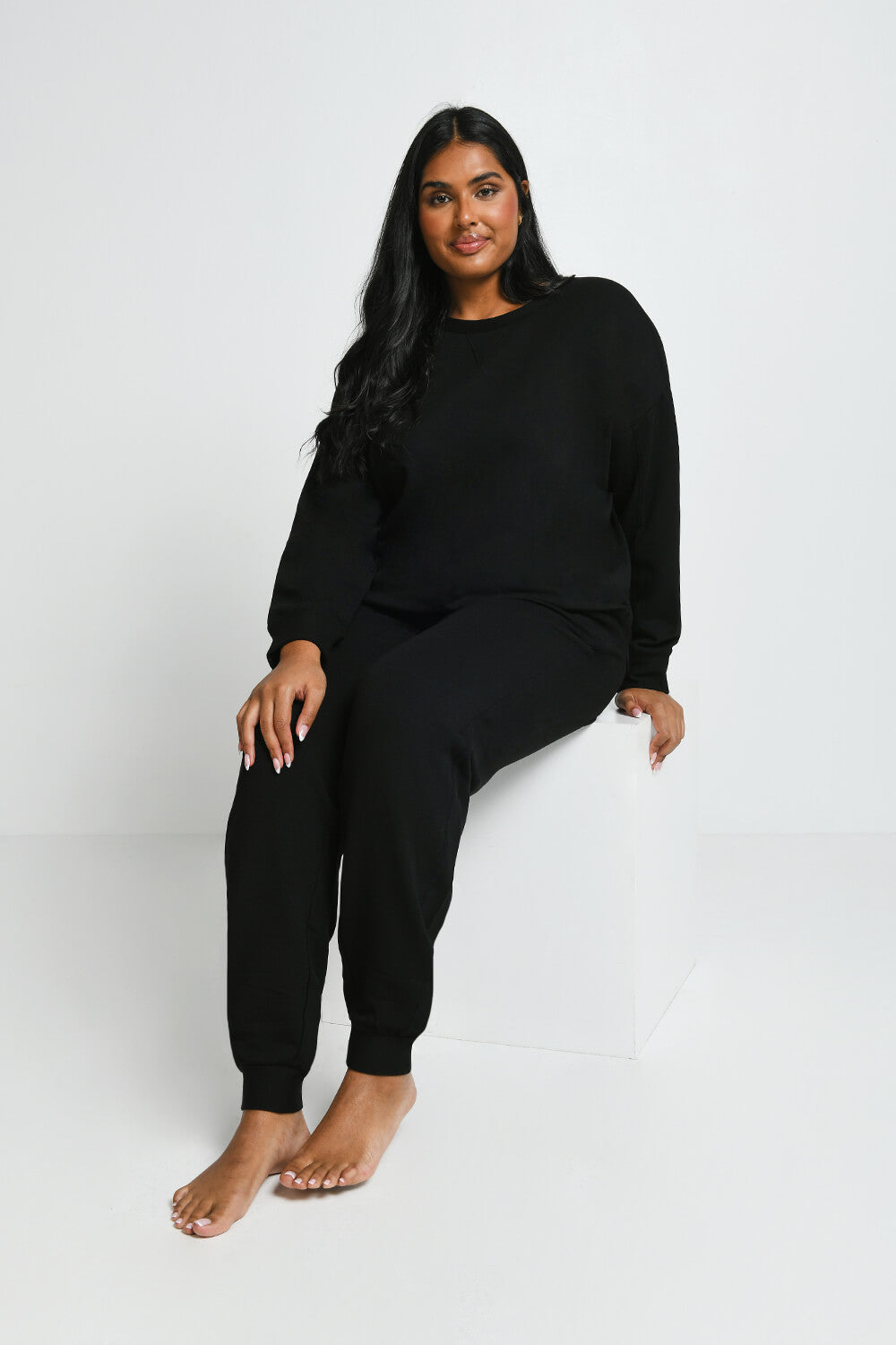 Sweat Lounge-Luxe grande taille - Noir