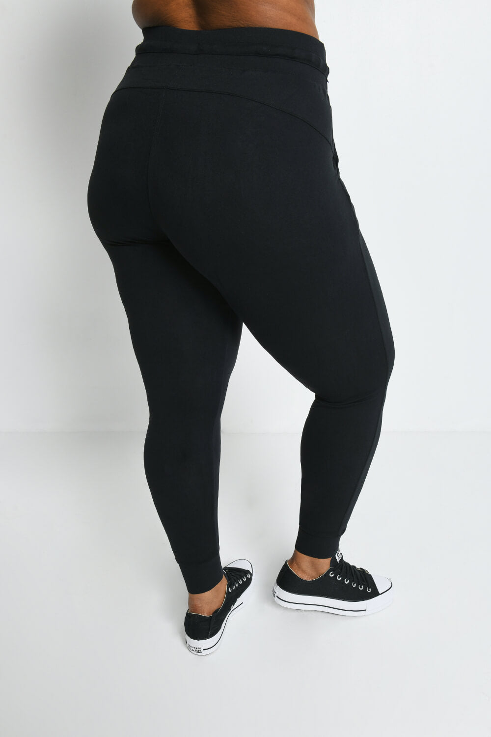 Pantalon de jogging taille haute grande taille Recharge - Noir