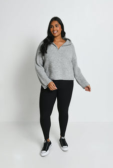 Legging taille haute grande taille Winter Everyday - Noir
