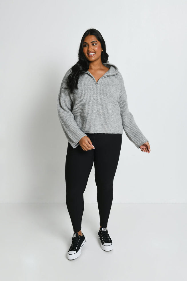 Legging taille haute grande taille Winter Everyday - Noir