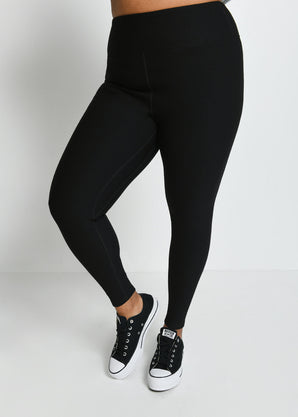 Legging taille haute grande taille Winter Everyday - Noir