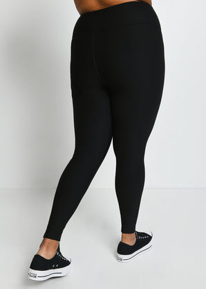 Legging taille haute grande taille Winter Everyday - Noir