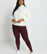 Legging taille haute grande taille Winter Everyday - Burgunder