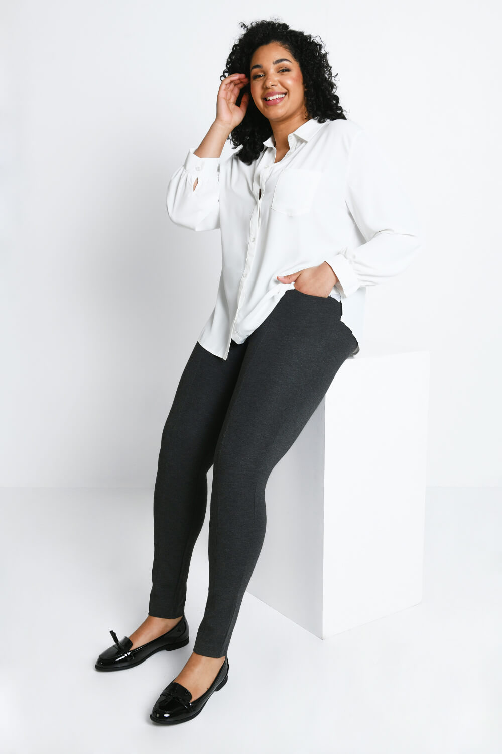 Tregging grande taille - Gris Marl