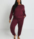 Pantalon de jogging Lounge-Luxe grande taille - Dark Cherry