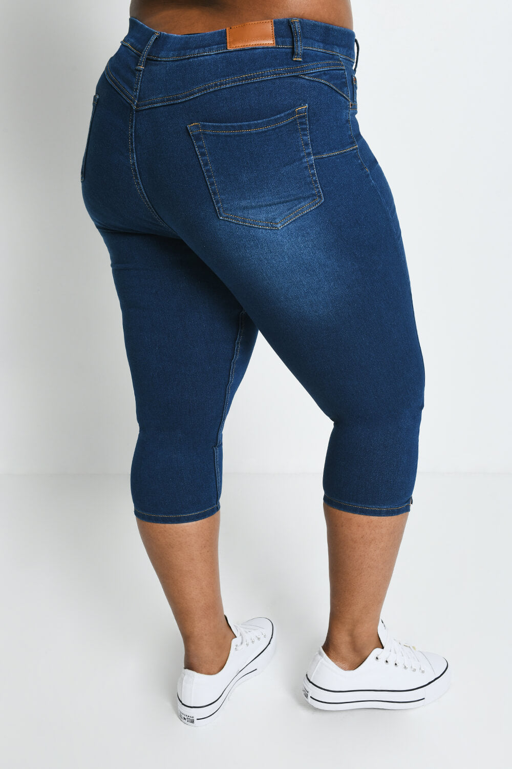 Jegging court grande taille - Dark Bleu