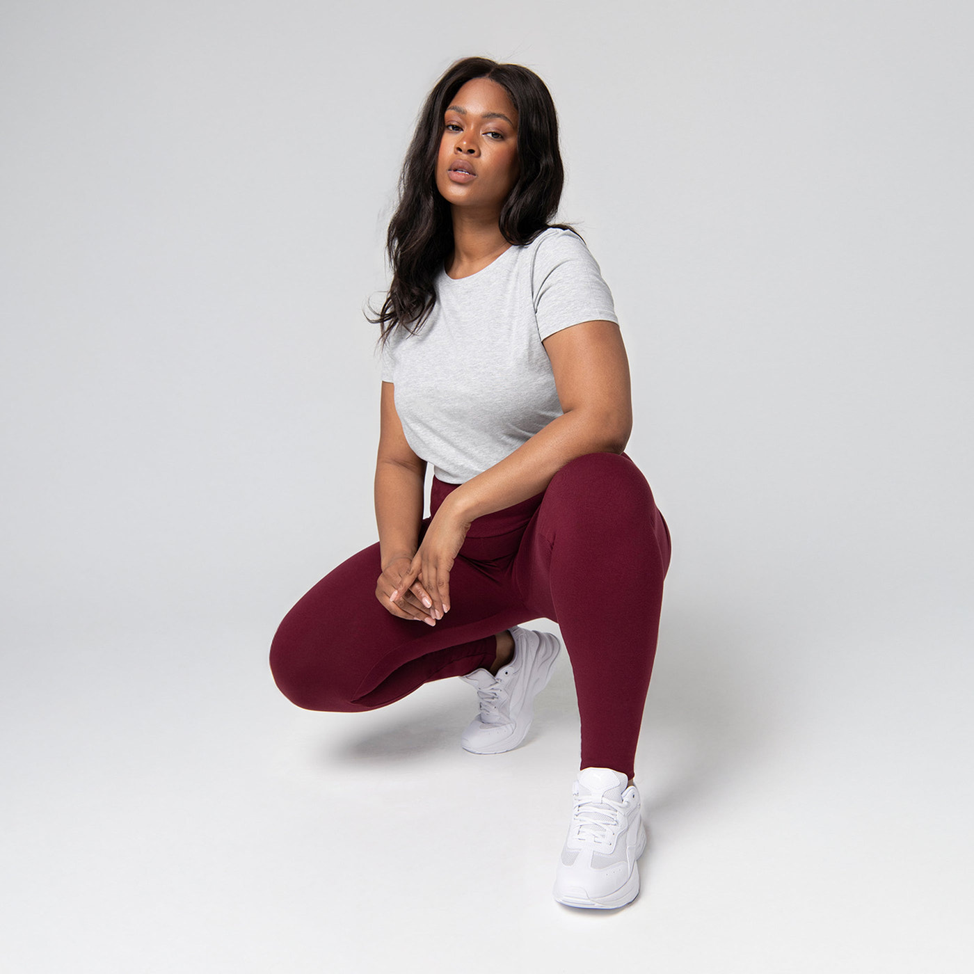 Legging taille haute grande taille Everyday - Burgunder