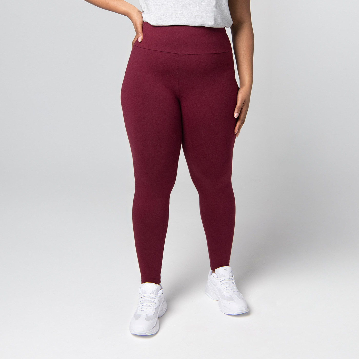 Legging taille haute grande taille Everyday - Burgunder
