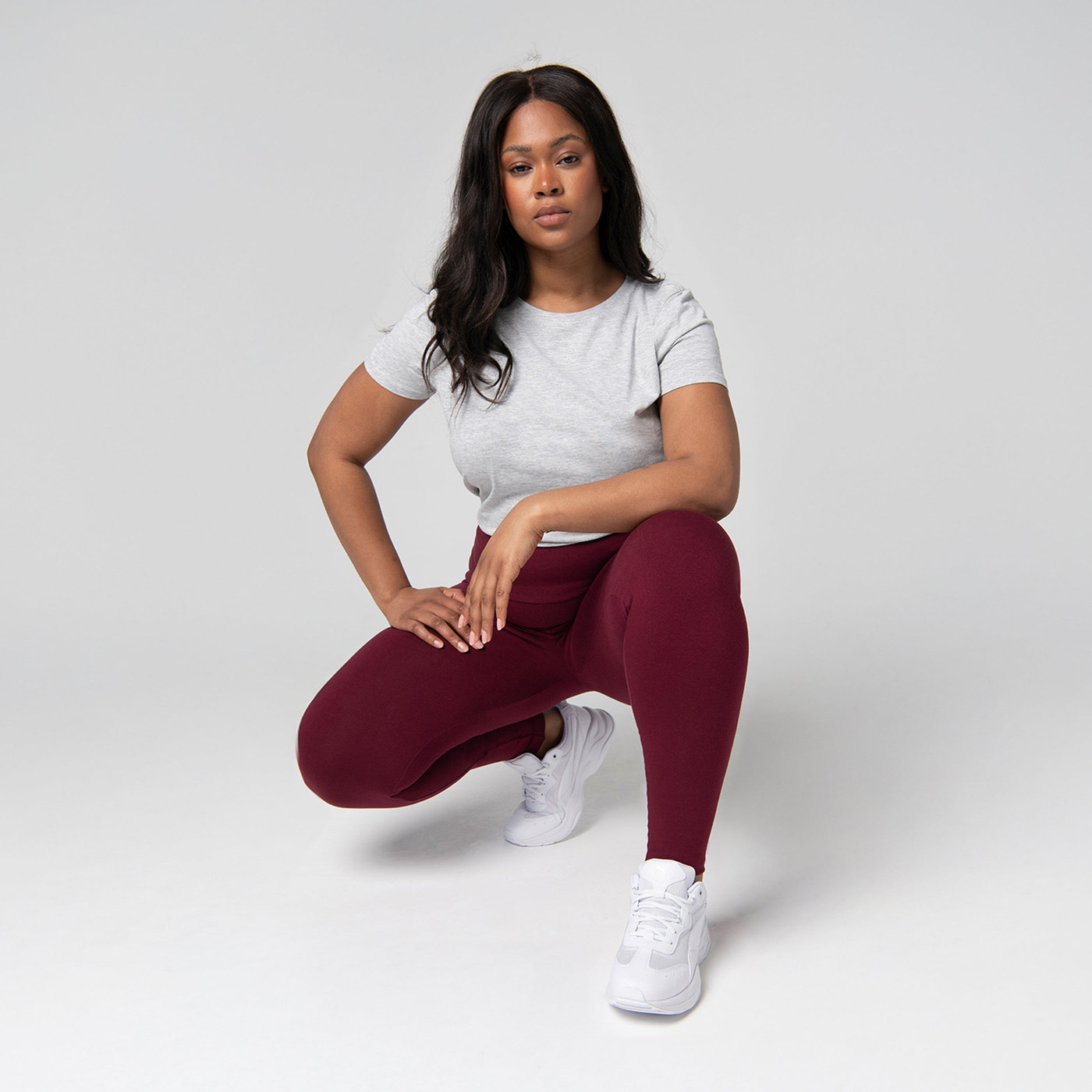 Legging taille haute grande taille Everyday - Burgunder