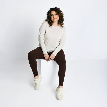 Legging taille haute grande taille Everyday - Chocolat