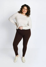 Legging taille haute grande taille Everyday - Chocolat