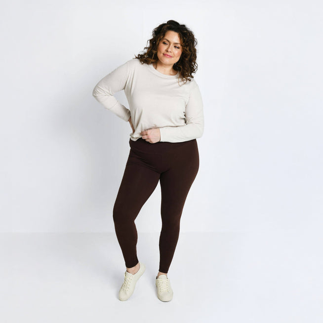 Legging taille haute grande taille Everyday - Chocolat