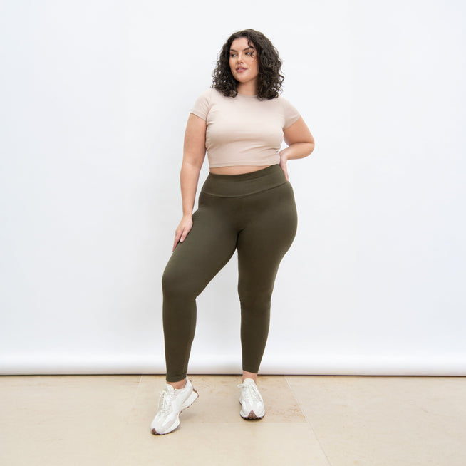Legging taille haute grande taille Everyday - Kaki