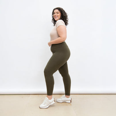 Legging taille haute grande taille Everyday - Kaki