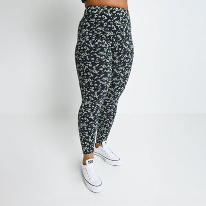 Legging taille haute grande taille Everyday - Marine/Vert Floral