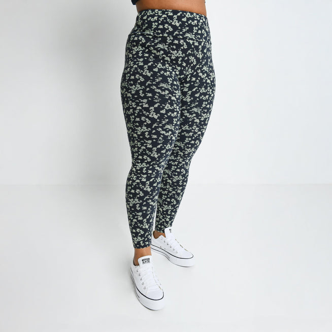 Legging taille haute grande taille Everyday - Marine/Vert Floral