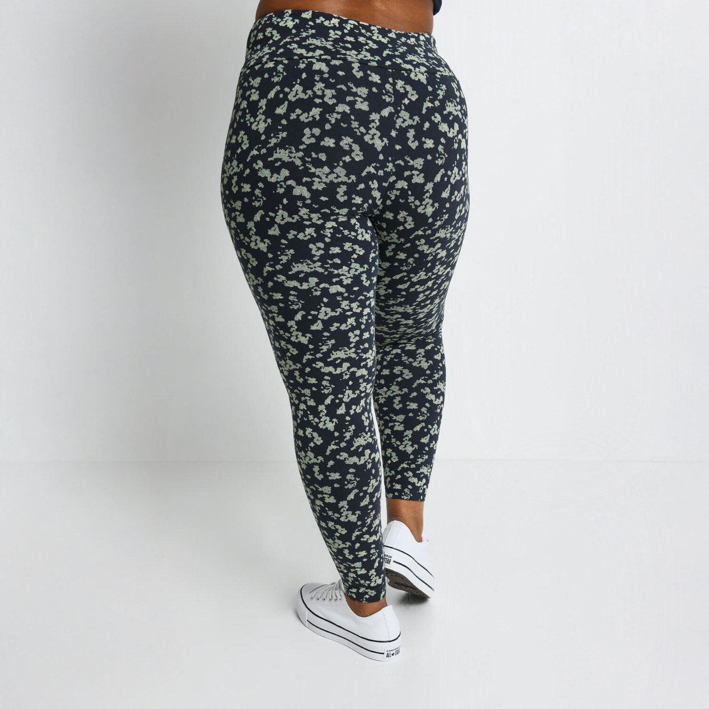 Legging taille haute grande taille Everyday - Marine/Vert Floral