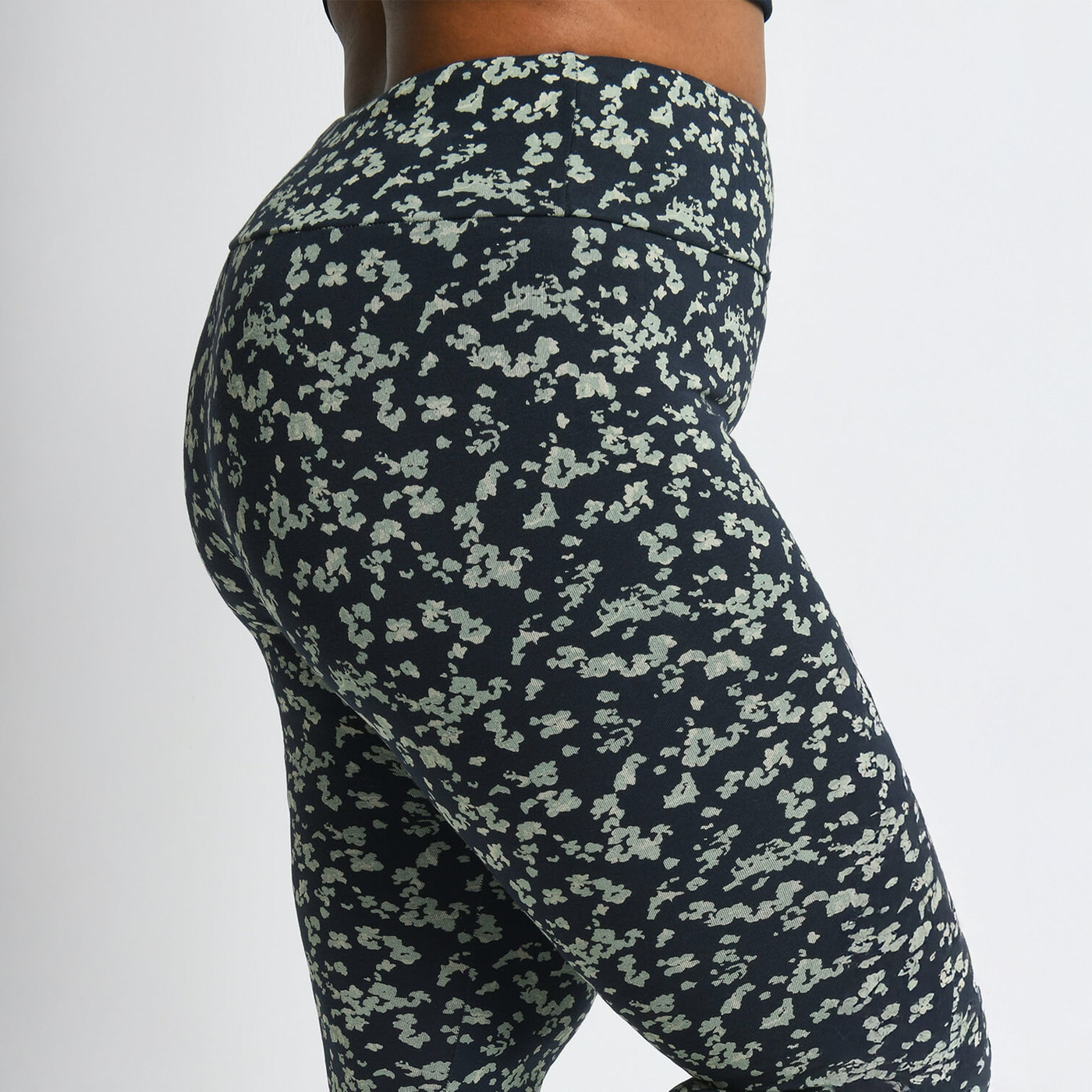 Legging taille haute grande taille Everyday - Marine/Vert Floral