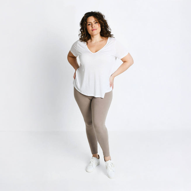 Legging taille haute grande taille Everyday - Oatmeal Avione