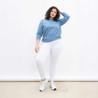 Legging taille haute grande taille Everyday - Blanc