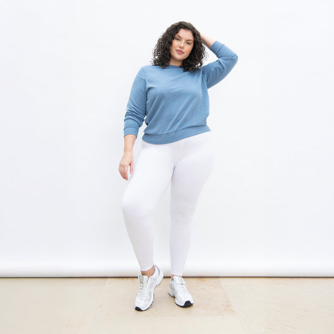 Legging taille haute grande taille Everyday - Blanc